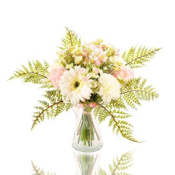 Bouquet di gerbera di plastica MALIA rosa, garofano, bianco-rosa, 40cm, Ø30cm