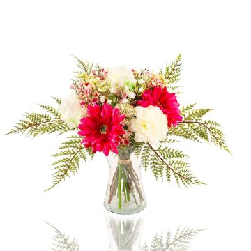 Bouquet di gerbera di plastica MALIA rosa, garofano, fucsia, 40cm, Ø30cm