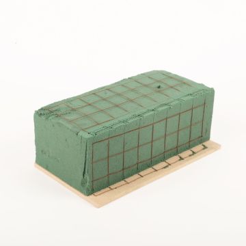®mosy Ökodur Supporto per decorazioni funerarie VESDO con rete metallica, bordo di presa, base in legno naturale, verde, 22,5x11x8,5 cm ®mosy Ökodur Supporto per decorazioni funerarie VESDO con rete metallica, bordo di presa, base in legno naturale, verde, 22,5x11x8,5 cm