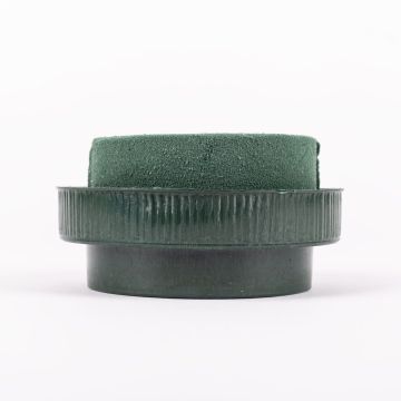 ®mosy Vaschetta rotonda con base umida ONORATA per composizioni floreali, verde, 5,5 cm, Ø 10 cm