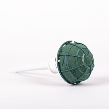 ®mosy Supporto per bouquet da sposa in massa da infilaggio umida LAHANA con manico in plastica, griglia, testa orientabile, verde, 23 cm, Ø 8,5 cm
