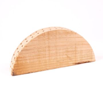 Supporto decorativo in legno MIKKEL per fiori secchi, 40 fori, naturale, 25x4x11 cm