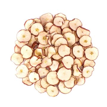 Frutta secca decorativa a fette di mela GERHILD, rossa, Ø4-6cm, 200g