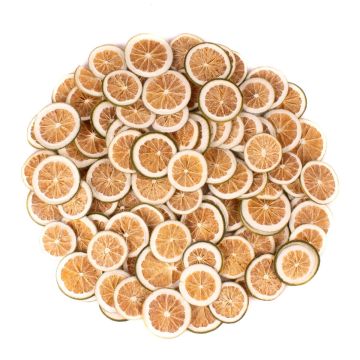 Frutta secca decorativa a fette di limone JORKER, verde, Ø4-6cm, 250g