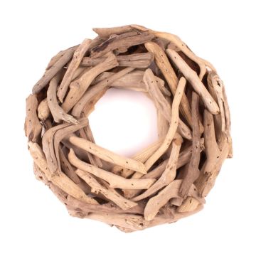 Ghirlanda decorativa in legno galleggiante LAURIN, naturale, 25cm