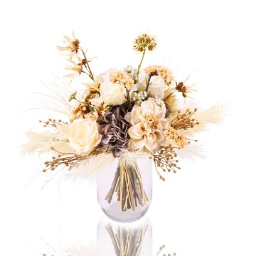Mazzo di fiori decorativo RAWENNA effetto secco, beige-bianco, 40cm, Ø50cm Mazzo di fiori decorativo RAWENNA effetto secco, beige-bianco, 40cm, Ø50cm