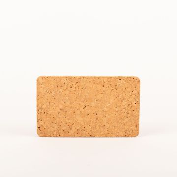 Sottobicchieri di sughero rettangolare MANARA, naturale, 20x12x1,5cm
