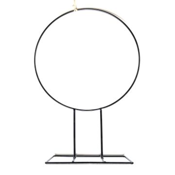 Metallring FREYDIS mit Fuß, schwarz, 60cm, Ø48cm