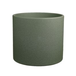 Vaso per piante retro ADRASTEA, ceramica, granulato, verde antico, 50cm