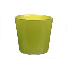 Vaso da piante ALCHIBA in ceramica, verde oliva, 25,7cm, 27,8cm