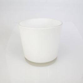 INNA-Glas Vaso Rotondo Alena In Vetro Rosso, 16x17 Cm, Made In EU, Per Fiori E Piante