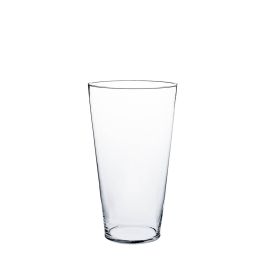 INNA-Glas Vaso Conico in Vetro Yule, Bianco, 17x13x13cm - Vaso Decorativo/Vaso da Tavolo