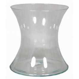 Vaso da tavolo ASOLITA in vetro, angolare, verde-trasparente, 18 cm