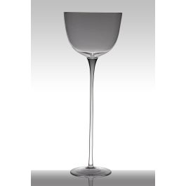Vaso da fiori SONJA su piede, imbuto/rotondo, trasparente, 23 cm, 16,5 cm