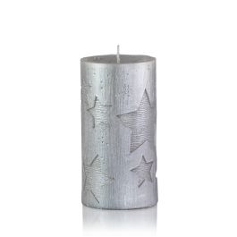 INNA-Glas Candela A Colonna Maeva - Colore Bordeaux, 20x8 Cm, 119h Di Combustione - Made In Germany