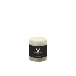 Bougie Pilier INNA-Glas Aurora Beige 8x6.8cm - Cire Paraffine Qualité RAL, 34h De Combustion