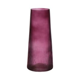 Bottiglia Decorativa INNA-Glas Stuart – Vetro Scanalato Marrone-arancio, 21,5 Cm - 5