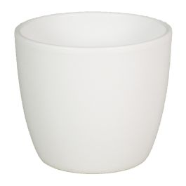 Vaso da piante ALCHIBA in ceramica, bianco-opaco, 17,6cm, 19,4cm