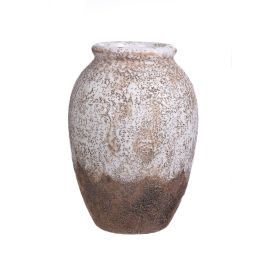 INNA-Glas Vaso In Ceramica Per Fiori E Orchidee - Colore Crema, 17x14 Cm - Portavasi Elegante Fatto A Macchina, Regalo Originale