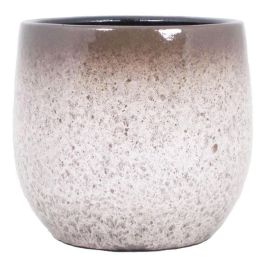 Fioriera in ceramica MORTAZA con grano, verde-bianco, 14cm, 16cm
