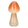 Vaso di fungo in ceramica RADOMILA, arancio-beige, 16cm, Ø7,5cm