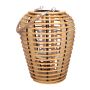 Lanterna di rattan ANDRINO, con vetro per candela, manico, beige, 28cm, Ø21cm