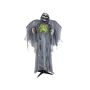 Scheletro d'angelo della Morte di Halloween HALDOR con ali, funzione movimento-suono, LED, grigio, 100x60x175cm