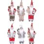 Ciondolo di Babbo Natale HALDOR, 6 pezzi, sacco regali, multicolore, 11x8x20cm