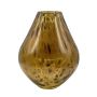 Vaso di vetro tondeggiante RUSSELL, motivo leopardato, marrone trasparente, 28cm, Ø23cm