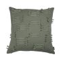 Cuscino decorativo ANISHA, verde erba, con volant, 45x45cm