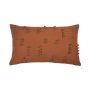 Cuscino decorativo ANISHA, marrone caffè, con volant, 50x30cm