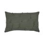 Cuscino decorativo ANISHA, verde erba, con volant, 50x30cm