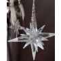 Ciondolo acrilico di stella MABOU, glitter, bianco-argento, 10cm, Ø10cm