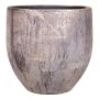 Vaso da fiori in ceramica AETIOS, colore sfumato, oro-marrone, 13cm, Ø14cm