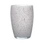 Vaso rotondo in vetro HENRY, grigio-granito, 20 cm, Ø14 cm