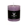 Candela a colonna AURORA, malva, 8cm, Ø6,8cm, 34h - Made in Germany