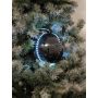 Pallina di Natale LED LUVELIA, 5 pezzi, nero brillante, Ø8cm
