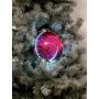 Pallina di Natale LED LUVELIA, 5 pezzi, rosa brillante, Ø8cm