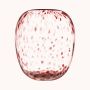 Vaso tondeggiante in vetro RUSSELL, motivo leopardato, rosso-trasparente, 26cm, Ø22,4cm