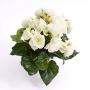 Begonia di plastica IVANA su stelo, crema, 20cm, Ø3-5cm