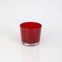 Piccolo portacandele / Vasetto in vetro ALENA, rosso, 8,5cm, Ø10cm