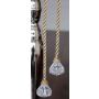 Ciondolo di corda natalizia TAYLER con palline acriliche, oro, 40cm, Ø3cm