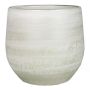 Vaso in ceramica DELTA con scanalature, grigio chiaro-bianco, 21 cm, Ø23 cm