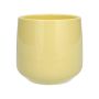 Cachepot ZIOKA in ceramica, giallo opaco, 13,5cm, Ø14,5cm