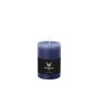 Candela a colonna AURORA, blu scuro, 10cm, Ø6,8cm, 42h - Made in Germany