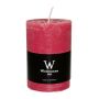 Candela a colonna AURORA, lampone, 10cm, Ø6,8cm, 42h - Made in Germany