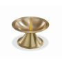 Candeliere in ottone OLIVERIO con punta, per candele Ø5-6cm, spazzolato opaco, oro, 5cm, Ø9cm