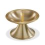Candeliere in ottone OLIVERIO con punta, per candele Ø7-8cm, spazzolato opaco, oro, 6,5cm, Ø11cm