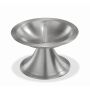 Candeliere in ottone OLIVERIO con punta, per candele Ø7-8cm, nichelato, spazzolato opaco, argento, 6,5cm, Ø11cm