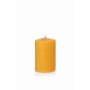 Candela di cera d'api BABETTE, giallo-naturale, 12cm, Ø8cm, 72h - Made in Germany